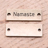 WYSIWYG 5pcs Charms 28x10mm Namaste Pendants For DIY Jewelry Making Jewelry Findings Alloy Charms Pendant