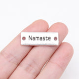 WYSIWYG 5pcs Charms 28x10mm Namaste Pendants For DIY Jewelry Making Jewelry Findings Alloy Charms Pendant