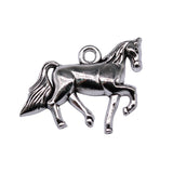 WYSIWYG 5pcs Charms 30x19mm Horse Charms For Jewelry Making Antique Silver Color DIY Jewelry Findings Pendant