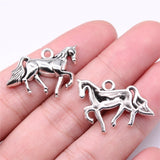 WYSIWYG 5pcs Charms 30x19mm Horse Charms For Jewelry Making Antique Silver Color DIY Jewelry Findings Pendant