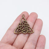 WYSIWYG 5pcs Charms 31x30mm Celtic Knot Charms Antique Silver Color Pendant For Jewelry Making DIY Jewelry Findings