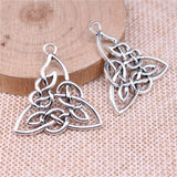 WYSIWYG 5pcs Charms 31x30mm Celtic Knot Charms Antique Silver Color Pendant For Jewelry Making DIY Jewelry Findings