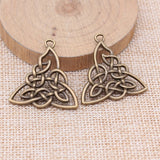 WYSIWYG 5pcs Charms 31x30mm Celtic Knot Charms Antique Silver Color Pendant For Jewelry Making DIY Jewelry Findings