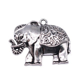 WYSIWYG 5pcs Charms 42x34mm Elephant Charms For Jewelry Making DIY Jewelry Findings Antique Silver Color Alloy Charms Pendant