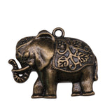 WYSIWYG 5pcs Charms 42x34mm Elephant Charms For Jewelry Making DIY Jewelry Findings Antique Silver Color Alloy Charms Pendant