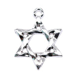 WYSIWYG 5pcs Charms 45x38mm Star Of David Charms For Jewelry Making DIY Jewelry Findings Antique Silver Color Alloy Pendant