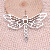 WYSIWYG 5pcs Charms 74x45mm Dragonfly Charms For Jewelry Making DIY Jewelry Findings Antique Silver Color Alloy Charms Pendant
