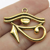 WYSIWYG 5pcs Charms Ancient Egypt Eye Of Horus 33x27mm Antique Silver Color Pendants Making DIY Handmade Finding Jewelry Ef3661