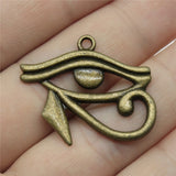 WYSIWYG 5pcs Charms Ancient Egypt Eye Of Horus 33x27mm Antique Silver Color Pendants Making DIY Handmade Finding Jewelry Ef3661