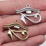 WYSIWYG 5pcs Charms Ancient Egypt Eye Of Horus 33x27mm Antique Silver Color Pendants Making DIY Handmade Finding Jewelry Ef3661