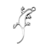 WYSIWYG 5pcs Charms Hollow Gecko Lizard Antique Silver Color 19x32mm Metal Alloy Charms Jewelry Diy Accessories