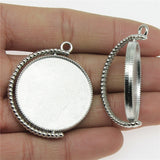 WYSIWYG 5pcs Fit 20mm 25mm 30mm Round Cabochon Base Setting 5 Colors Double Sided Rotatable Style For Jewelry Making Accessories