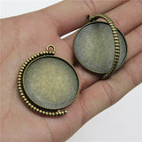 WYSIWYG 5pcs Fit 20mm 25mm 30mm Round Cabochon Base Setting 5 Colors Double Sided Rotatable Style For Jewelry Making Accessories