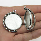 WYSIWYG 5pcs Fit 20mm 25mm 30mm Round Cabochon Base Setting 5 Colors Double Sided Rotatable Style For Jewelry Making Accessories