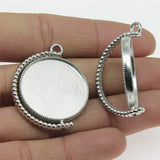 WYSIWYG 5pcs Fit 20mm 25mm 30mm Round Cabochon Base Setting 5 Colors Double Sided Rotatable Style For Jewelry Making Accessories