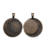 WYSIWYG 5pcs Fit 25mm Viking Symbol Round Cameo Cabochon Pendant Base For Jewelry Making DIY Necklace Making