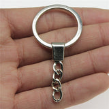 WYSIWYG 5pcs High Quality Fashion 30mm Round Split Key Rings Keychain DIY Jewelry Metal Holder Accessories Findings