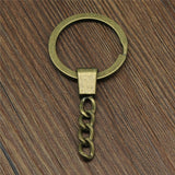 WYSIWYG 5pcs High Quality Fashion 30mm Round Split Key Rings Keychain DIY Jewelry Metal Holder Accessories Findings