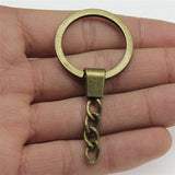 WYSIWYG 5pcs High Quality Fashion 30mm Round Split Key Rings Keychain DIY Jewelry Metal Holder Accessories Findings