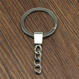 WYSIWYG 5pcs High Quality Fashion 30mm Round Split Key Rings Keychain DIY Jewelry Metal Holder Accessories Findings