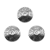 WYSIWYG 5pcs Spacer Beads Wheel Beads Diy Metal Alloy Jewelry Findings Antique Silver Color 4x12mm