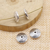 WYSIWYG 5pcs Spacer Beads Wheel Beads Diy Metal Alloy Jewelry Findings Antique Silver Color 4x12mm