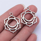 WYSIWYG 7pcs 30mm Antique Silver Color Chakra Charms For Jewelry Making Jewelry Accessories