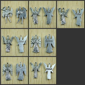 105PCS tibetan silver Mixed archangel charms (7 archangels)
