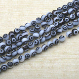 4mm or 6mm WHITE EVIL EYE GLASS ROUND Loose Spacer Bead for Jewelry Making