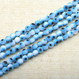 4mm or 6mm WHITE EVIL EYE GLASS ROUND Loose Spacer Bead for Jewelry Making