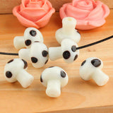 10pc Fashion Jewelry  Colorful Lampwork Mushroom Glass Spacer  Beads Charm Findings